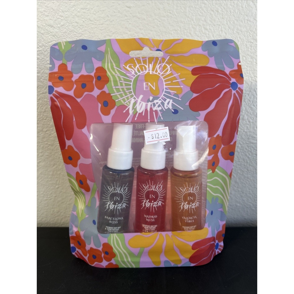 Solo En Ibiza Body Mist 3 Scents - Travel Size 3-Pack 1.02 Oz Each